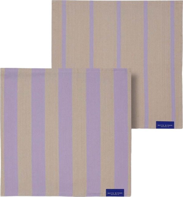 Textilní ubrousky v sadě 2 ks Stripes – Mette Ditmer Denmark