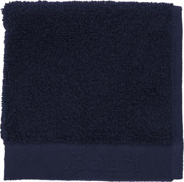 Tmavě modrý froté bavlněný ručník 30x30 cm Comfort – Södahl
