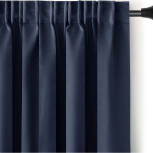 Tmavě modrý zatemňovací termo závěs 140x245 cm Pleat – Restilo