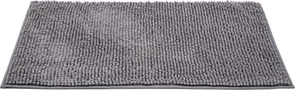 Tmavě šedá textilní koupelnová předložka 50x80 cm Chenille – Allstar