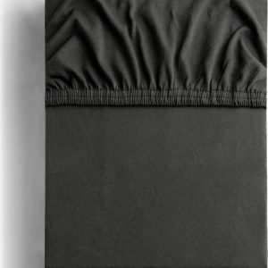 Tmavě šedé napínací prostěradlo jersey 140x200 cm Amber – Restilo