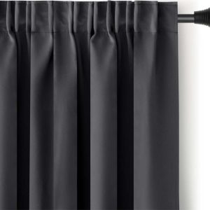 Tmavě šedý zatemňovací termo závěs 140x245 cm Pleat – Restilo
