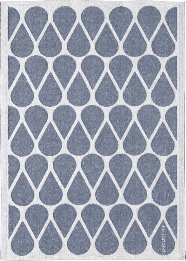 Utěrka s příměsí lnu 46x66 cm Otis Blue – Pappelina