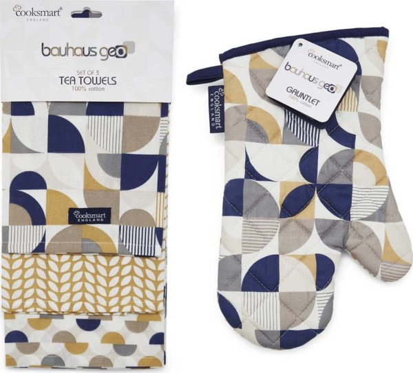Utěrky a chňapka v sadě 4 ks Bauhaus – Cooksmart ®