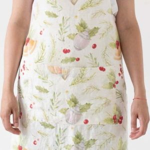 Vánoční lněná zástěra Linen Tales Daily Apron Merry