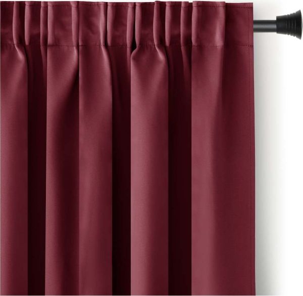 Vínový zatemňovací termo závěs 140x245 cm Pleat – Restilo