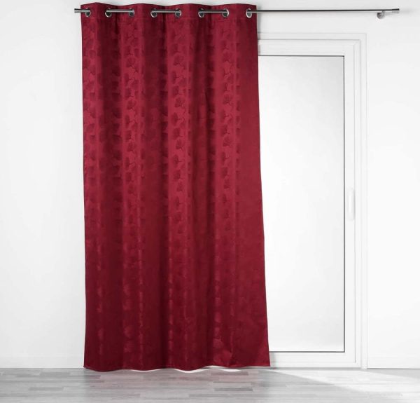 Vínový zatemňovací závěs z žakáru 140x260 cm Lunella – douceur d'intérieur