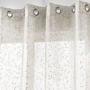 Záclona v béžové a zlaté barvě 140x240 cm Maissa – douceur d'intérieur