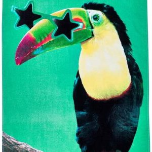 Zelená bavlněná plážová osuška 76x160 cm Toucan Do It – Catherine Lansfield