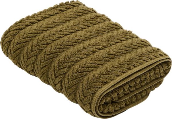 Zelená froté bavlněná osuška 70x140 cm Rune – Kave Home