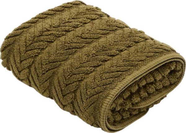 Zelený froté bavlněný ručník 50x90 cm Rune – Kave Home