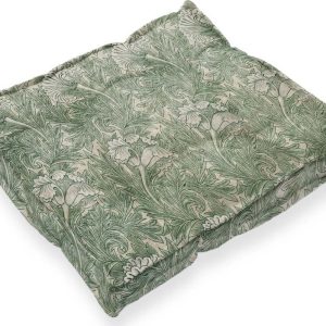 Zelený podsedák s příměsí lnu Tierra Bella Green Flowers