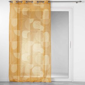 Žlutá voálová záclona 140x280 cm Esquisse – douceur d'intérieur