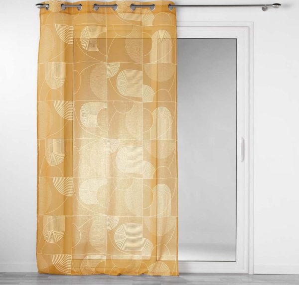 Žlutá voálová záclona 140x280 cm Esquisse – douceur d'intérieur