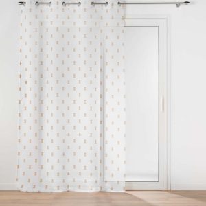 Žluto-bílá voálová záclona 140x240 cm Geokid – douceur d'intérieur