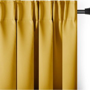 Žlutý zatemňovací termo závěs 140x270 cm Pleat – Restilo