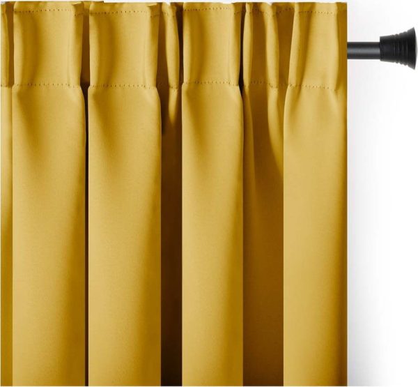 Žlutý zatemňovací termo závěs 140x245 cm Pleat – Restilo