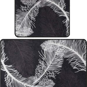 Antracitové koupelnové předložky v sadě 2 ks 60x100 cm Alisan – Foutastic