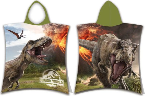 Bavlněné dětské pončo velikost 3-8 let Jurassic World "Volcano" – Jerry Fabrics