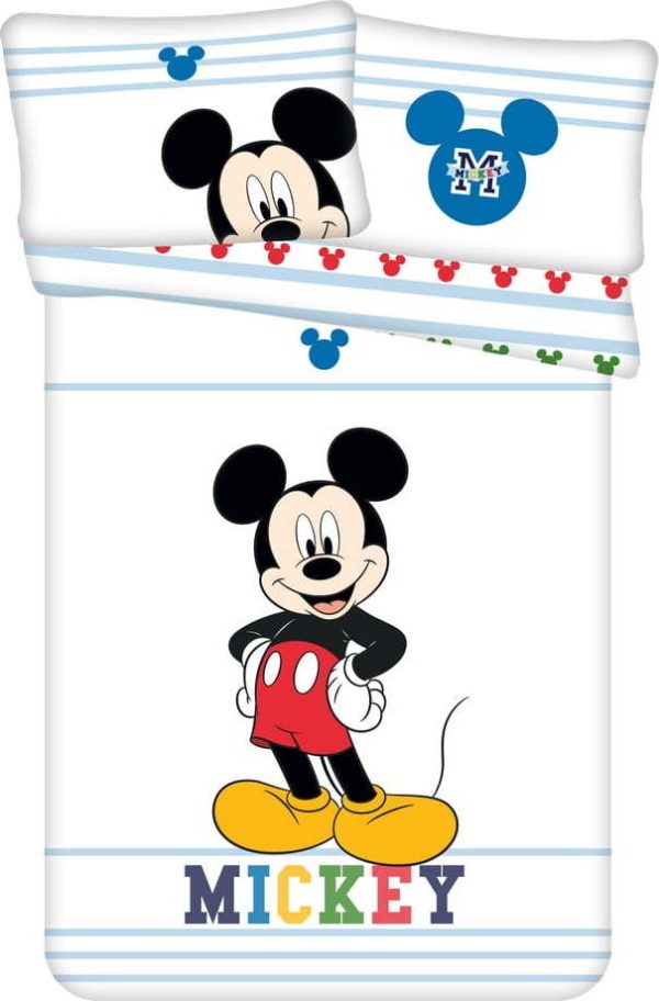 Bavlněné dětské povlečení do postýlky 100x135 cm Mickey – Jerry Fabrics