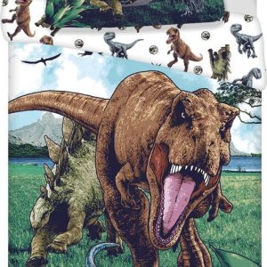 Bavlněné dětské povlečení na jednolůžko 140x200 cm Jurassic World "Trio" – Jerry Fabrics