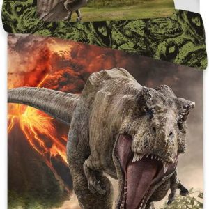 Bavlněné dětské povlečení na jednolůžko 140x200 cm Jurassic World "Volcano" – Jerry Fabrics