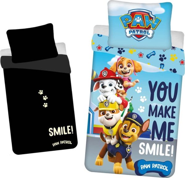 Bavlněné dětské povlečení se svítícím efektem na jednolůžko 140x200 cm Paw Patrol – Jerry Fabrics