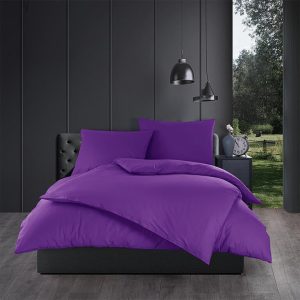 Bavlněné renforcé ložní povlečení COLOR fialové