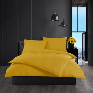 Bavlněné renforcé ložní povlečení COLOR hořčicové