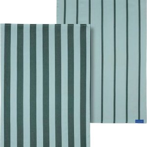 Bavlněné utěrky v sadě 2 ks 50x70 cm Stripes – Mette Ditmer Denmark