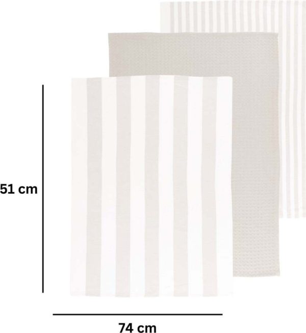 Bavlněné utěrky v sadě 3 ks 51x74 cm Marra – Tiseco Home Studio