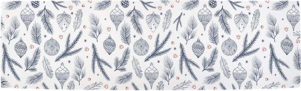 Bavlněný běhoun na stůl s vánočním motivem 40x140 cm Tree Needles – Butter Kings