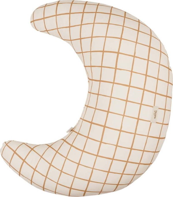 Béžový kojící polštář Camel Check – Malomi Kids