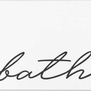 Bílá koupelnová předložka z křemeliny 39x60 cm Bath – Artsy Doormats