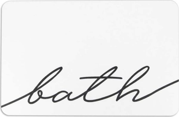 Bílá koupelnová předložka z křemeliny 39x60 cm Bath – Artsy Doormats