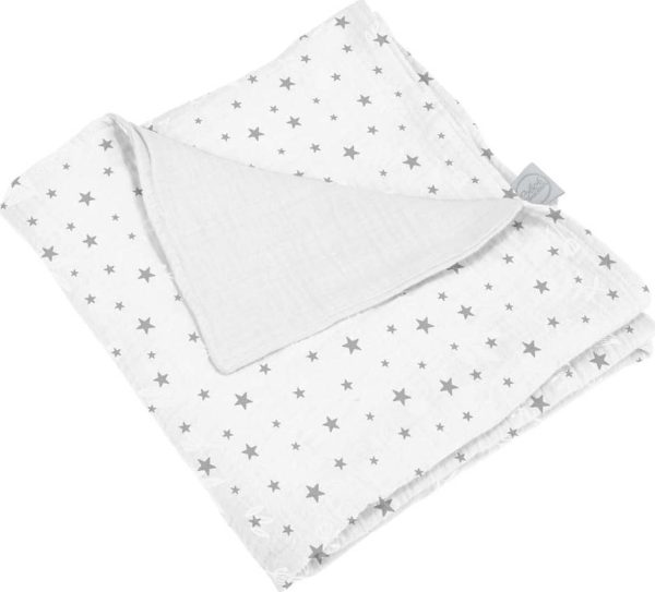 Bílá mušelínová dětská deka 75x75 cm – Bébé Douceur