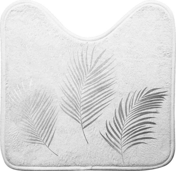 Bílá/ve stříbrné barvě WC koupelnová předložka 45x45 cm Orbella – douceur d'intérieur