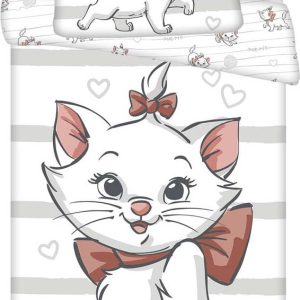 Bílé bavlněné dětské povlečení do postýlky 100x135 cm Marie Cat "Bow" – Jerry Fabrics