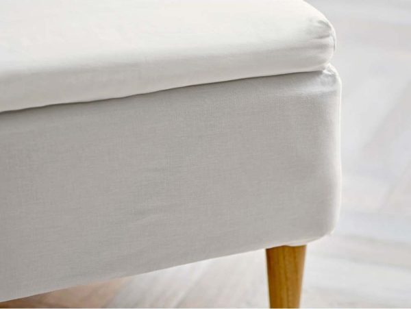 Bílé napínací bavlněné prostěradlo 90x200 cm Calm – Södahl