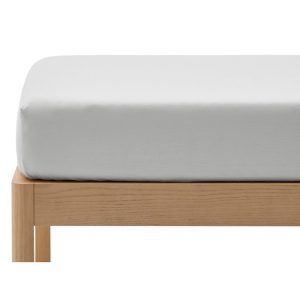 Bílé napínací prostěradlo z bavlněného perkálu 70x140 cm Fleno – Kave Home