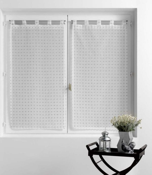 Bílé voálové záclony v sadě 2 ks 60x90 cm Pomponella – douceur d'intérieur