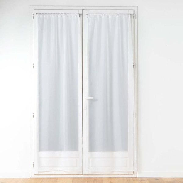 Bílé záclony v sadě 2 ks z mikrosaténu 70x200 cm Voiline – douceur d'intérieur