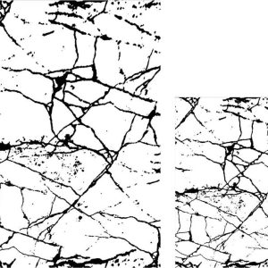 Bílo-černé koupelnové předložky v sadě 2 ks 60x100 cm Cracks – Mila Home