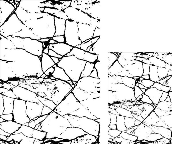Bílo-černé koupelnové předložky v sadě 2 ks 60x100 cm Cracks – Mila Home