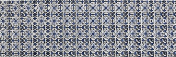 Bílo-modrá plastová koupelnová předložka 65x200 cm Murcia – Wenko