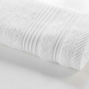 Bílý froté bavlněný ručník 30x50 cm Tendresse – douceur d'intérieur