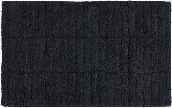 Černá koupelnová předložka 80x50 cm Tiles - Zone