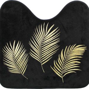 Černá/ve zlaté barvě WC koupelnová předložka 45x45 cm Orbella – douceur d'intérieur