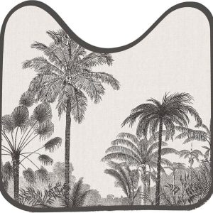 Černo-béžová WC koupelnová předložka 45x45 cm Cocoty – douceur d'intérieur