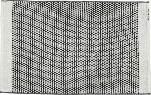 Černobílá textilní koupelnová předložka 50x80 cm Grid – Mette Ditmer Denmark